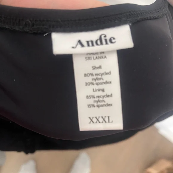 Andie Malibu One Piece Swimsuit Black Size XXXL - EUC - Picture 8 of 8